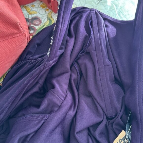 Dressbarn Collection Women Purple Sequin Flowy Cocktail Party Dress Plus Size 16 - Picture 15 of 16